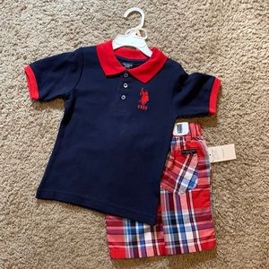 U.S. Polo Assn. boys two piece set